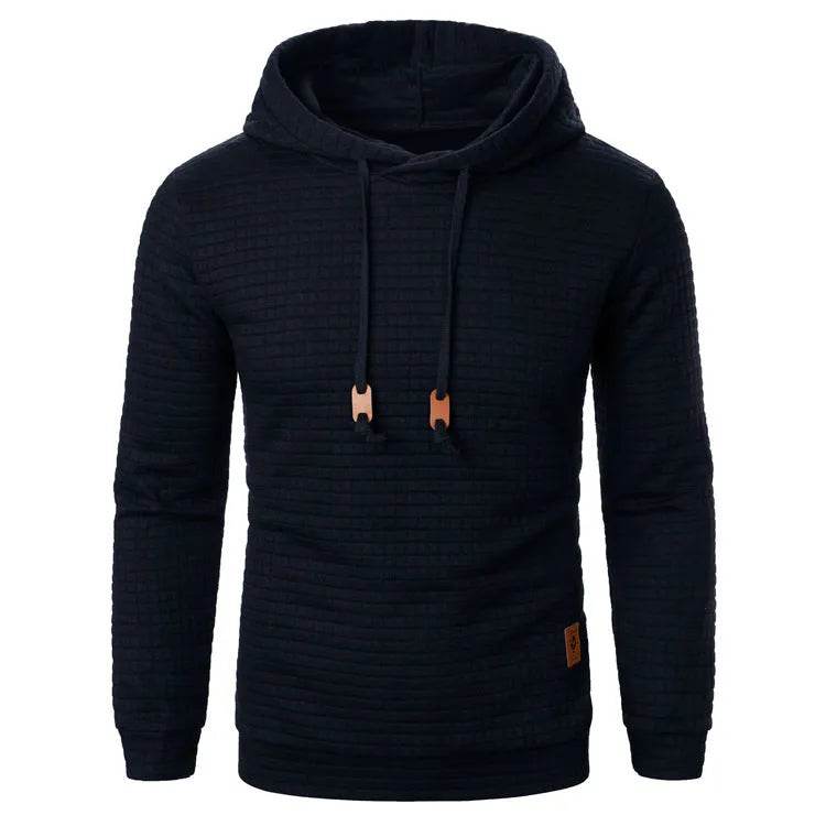 Men's Jacquard Sweatshirt Long-sleeved Hoodie Warm Color Sports Pullover Top - EX-STOCK Canada