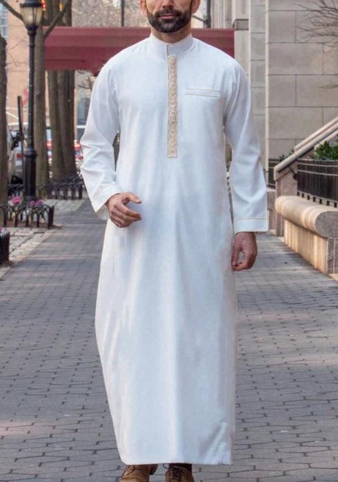 Muslim Middle East Long Sleeve Embroidered Casual Ethnic Robe - EX-STOCK Canada