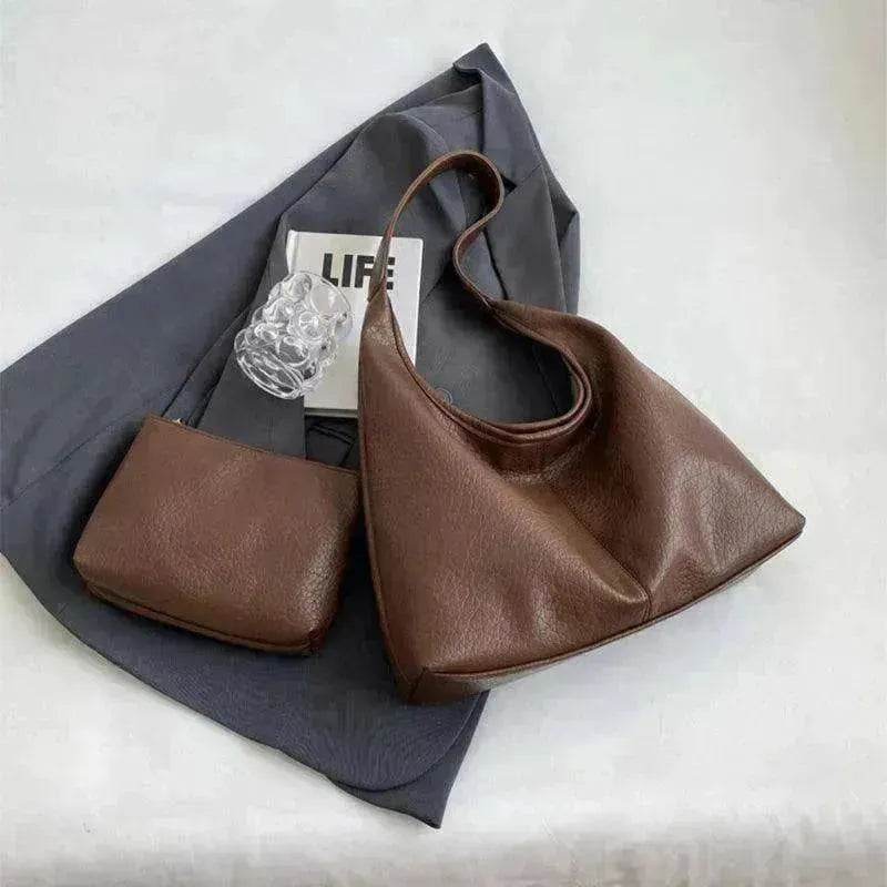 2Pcs Handbags Large Capacity Women's PU Leather Bags + Wallet - EX-STOCK Canada