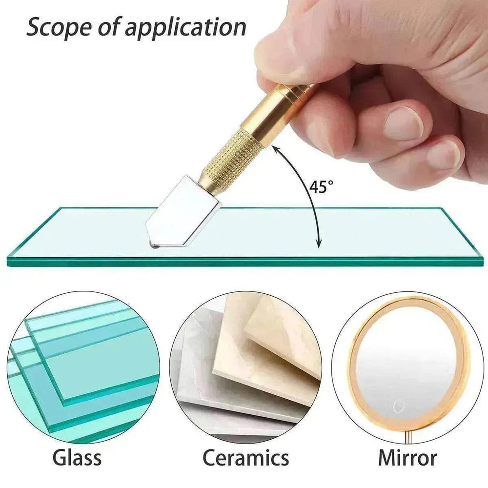 2Pcs Professional Glass Cutter Metal Carbide Precision Anti-Skid Cutting Tools - EX-STOCK Canada