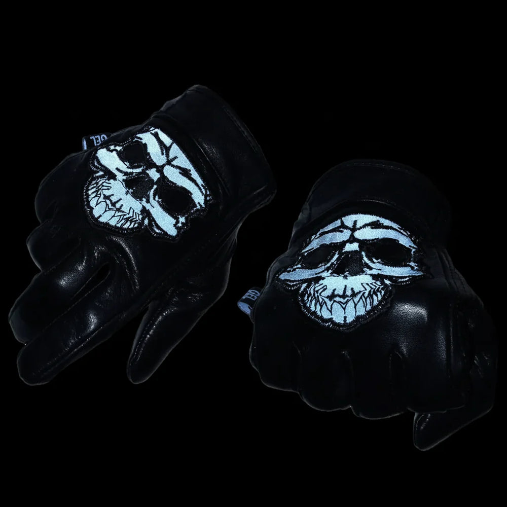Gants réfléchissants BOL/Open Road pour hommes avec crâne