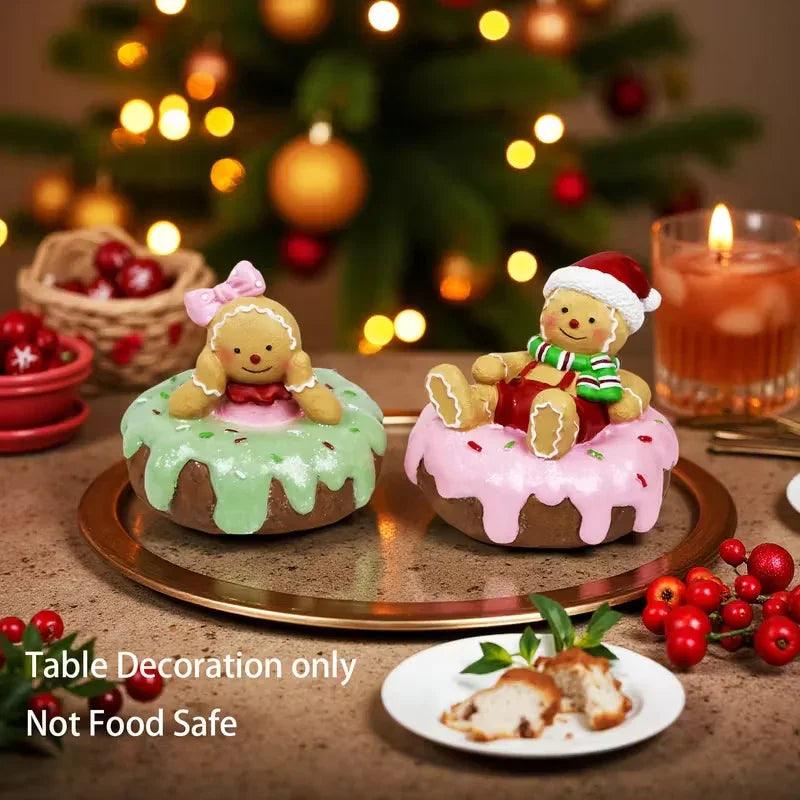 Hand Drawn Cartoon Resin Christmas Decorations Gingerbread Man EX-STOCK Canada