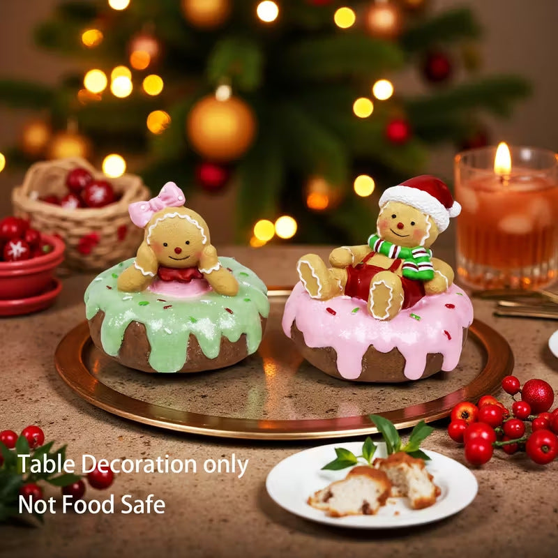 Hand Drawn Cartoon Resin Christmas Decorations Gingerbread Man EX-STOCK Canada