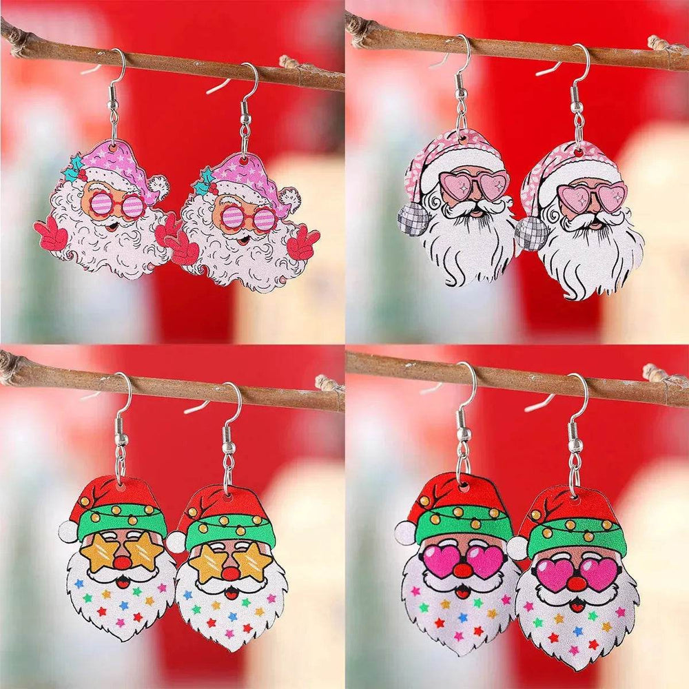 Funny Santa Claus Earrings Christmas Pendant Earrings Gift - EX-STOCK Canada