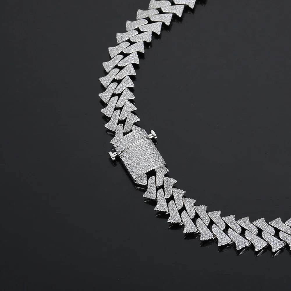 14mm Men's Hip Hop Zircon Thorns Cuban Link Chain - EX-STOCK Canada