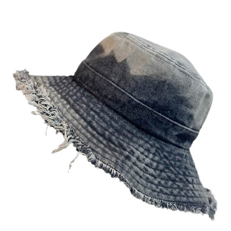 Summer Denim Bucket Hat for women Distressed Sun-proof Face-showing Small Hat - EX-STOCK Canada