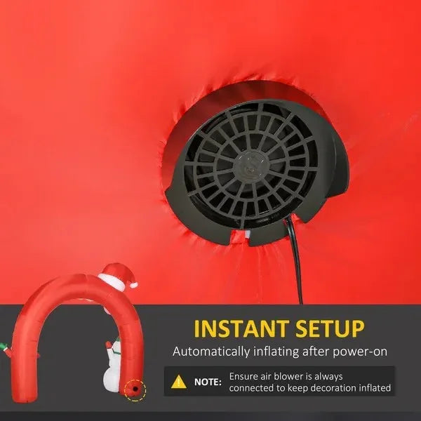 9ft Christmas Inflatable Archway With Santa Claus And Snowman For Outdoor, Blow Up Decoration With LED Lights EX-STOCK Canada