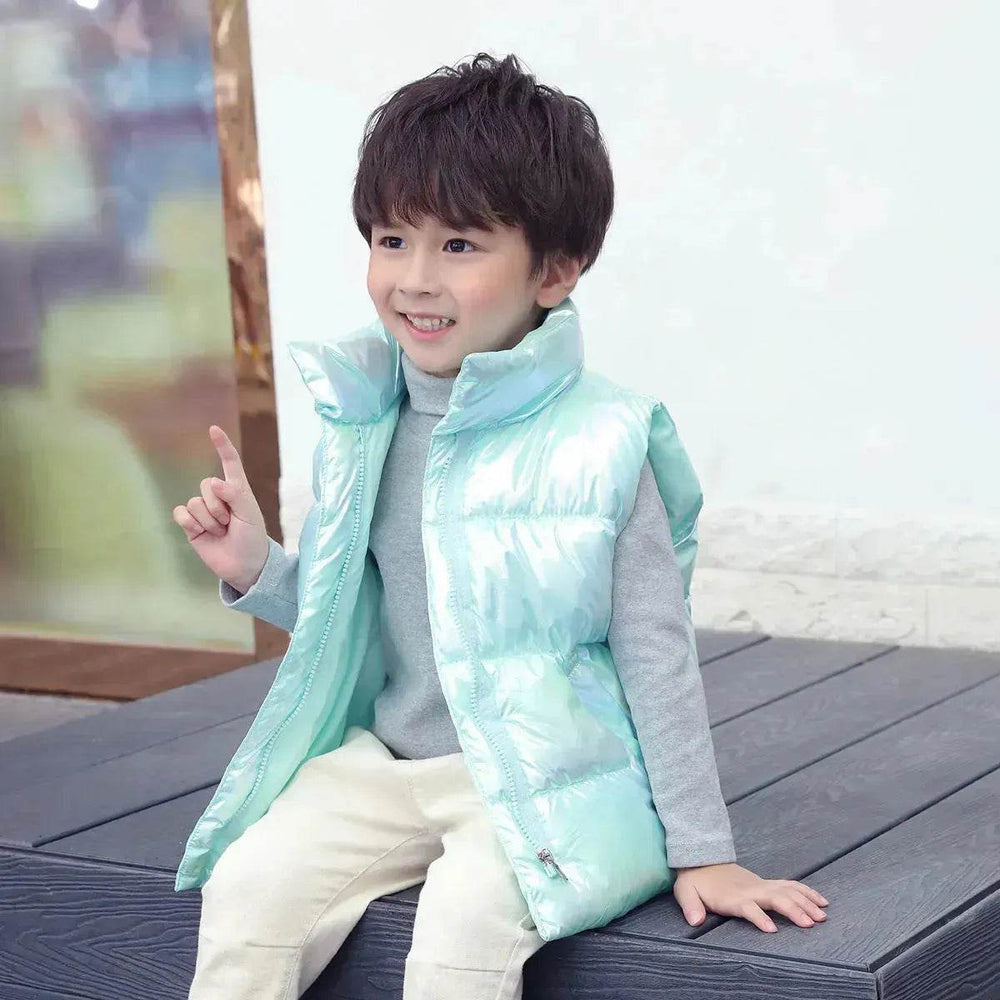 Down Cotton Vest Autumn And Winter Waistcoat Winter Clothing Children Sleeveless Puffer jacket - EX-STOCK Canada