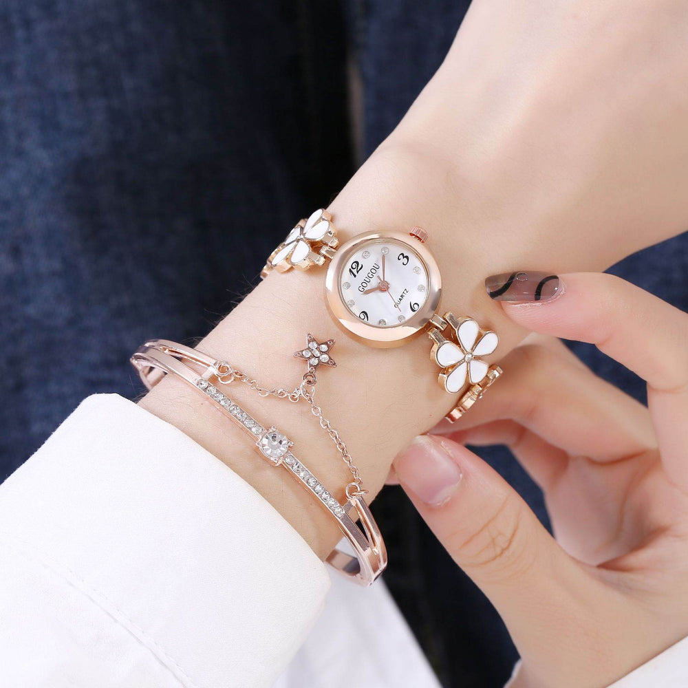 Women's Bracelet Watch Flower Disk Two-piece Bracelet Set - EX-STOCK Canada