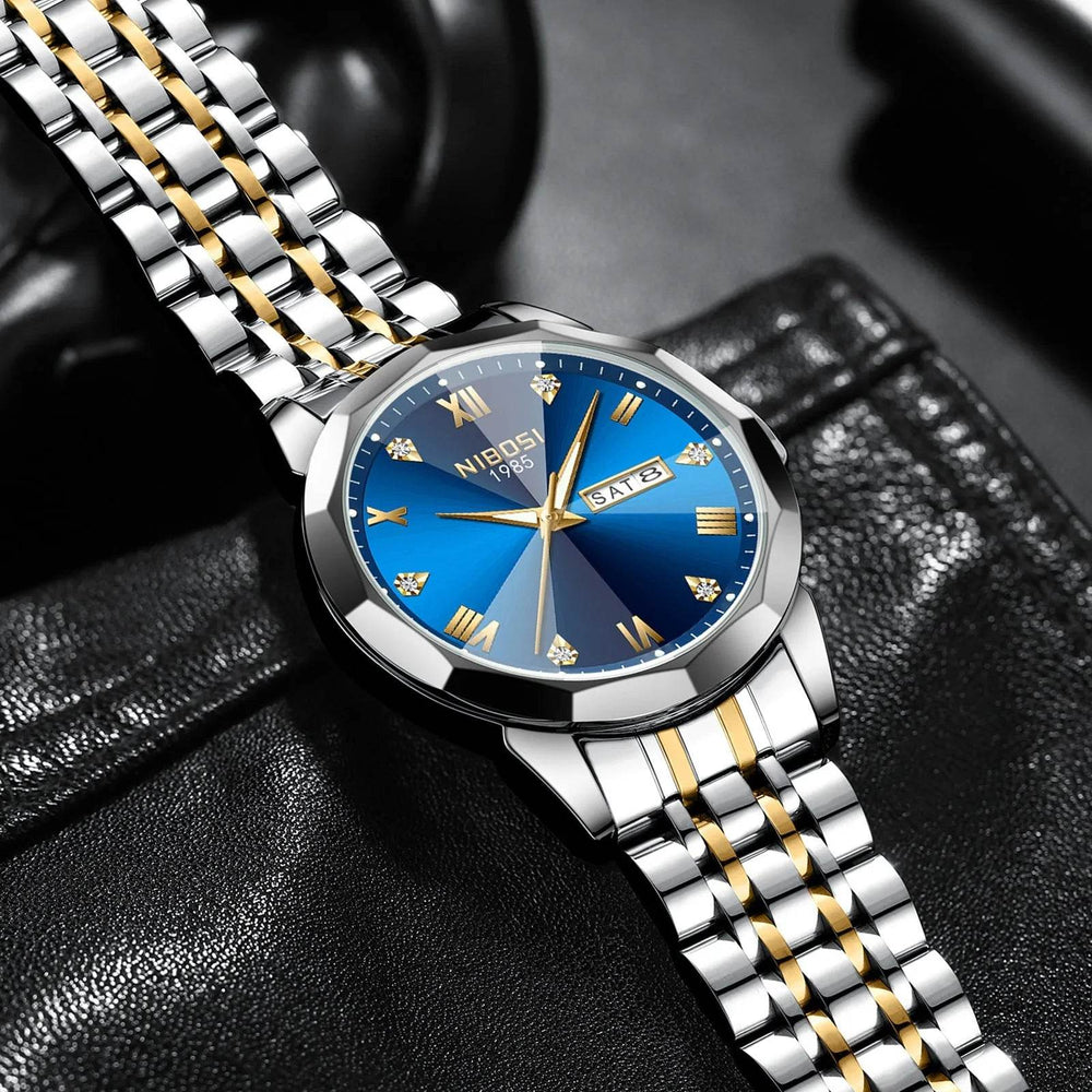 Quartz Men's Steel Strap Watch Luminous Waterproof - EX-STOCK Canada