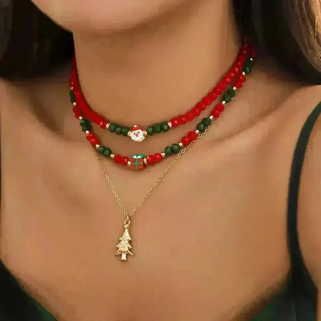 Christmas Beaded Necklace for women - EX-STOCK CANADA