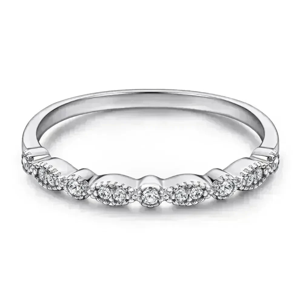 Fashion Ring Set Ladies 925 Sterling Silver Combination Wedding Ring women - EX-STOCK CANADA