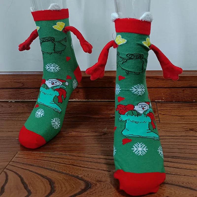 Christmas Stockings Autumn Winter Cotton Magnet Lodestone Hand Tube Socks - EX-STOCK Canada