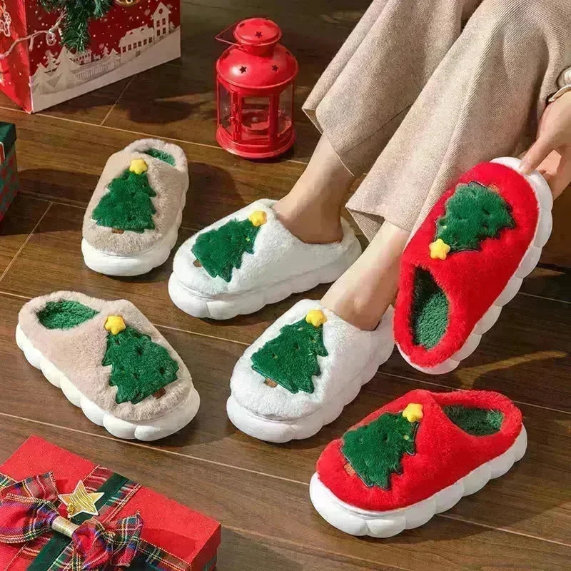 Christmas Tree Women's Home Slippers - EX-STOCK CANADA