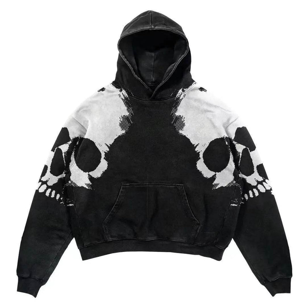 Men Skull Gothic Vintage Hoodie Sweatshirt Pullover top - EX-STOCK Canada