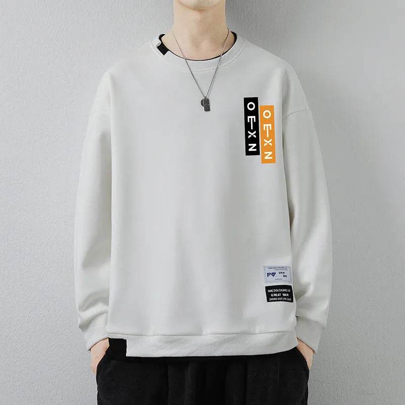 Men's Casual Sweatshirt Round Neck Pullover Top - EX-STOCK Canada