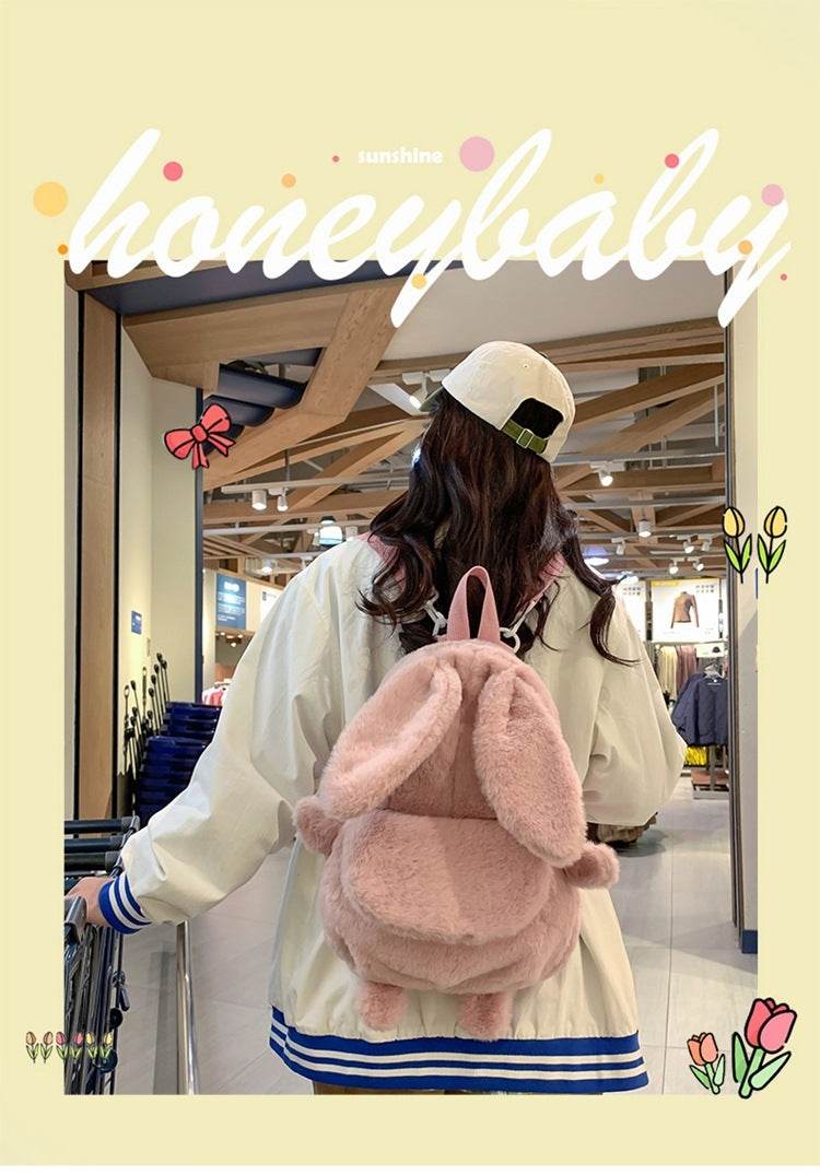 Fashion Mini Small Plush Cute Bunny Backpack for Girls - EX-STOCK Canada
