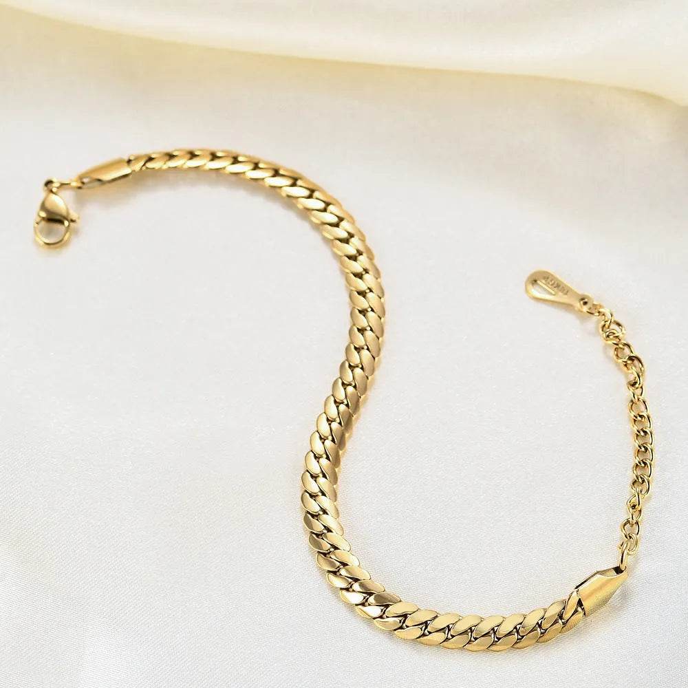 Fashion All-matching Cuban Link Chain Bracelet - EX-STOCK Canada