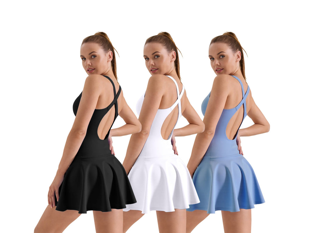 Tennis Dress 3pcs High-stretch Sports Athletics EX-STOCK
