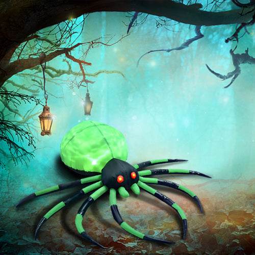 HOMCOM 6 Halloween Inflatable Outdoor Decoration Spider, Blow Up LED Yard Decor For Garden, Lawn, Party, Holiday, Waterproof - EX-STOCK Canada