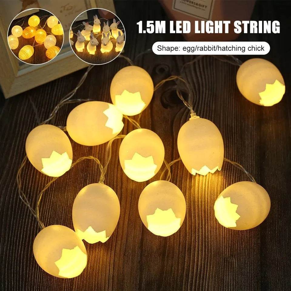New Easter Broken Shell Egg String Lights Led Egg Lanterns Flashing Lights String Lights Christmas Decoration Lights - EX-STOCK Canada