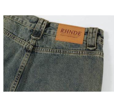 Punk Distressed Washed Denim Jeans Cargo Pant Men - EX-STOCK Canada