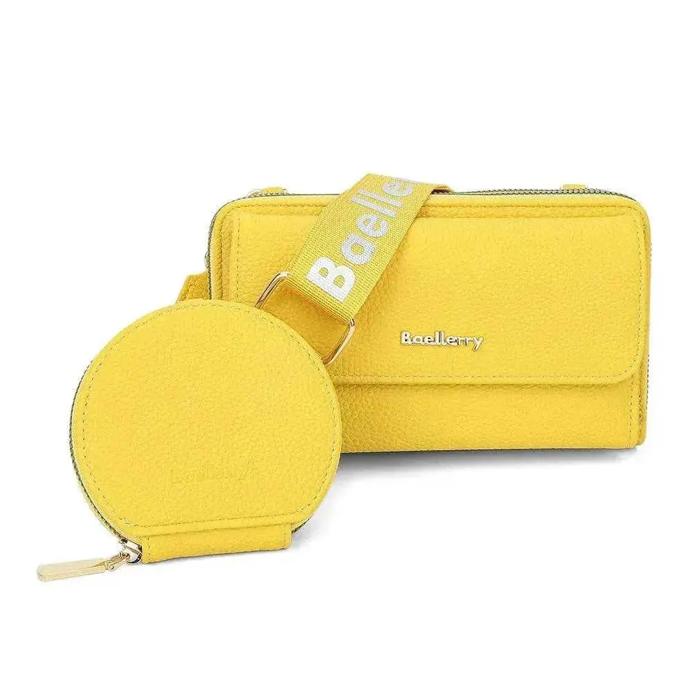 2pcs Lychee Texture Composite Bag Fashion Mobile Phone Bag With Small Coin Purse Letter Print Zipper Crossbody Shoulder Bag - EX-STOCK Canada