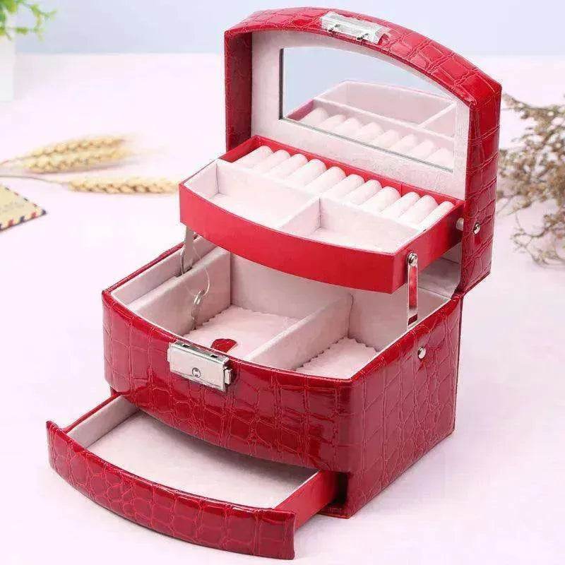 3 Layers Leather Jewelry Boxes - EX-STOCK Canada
