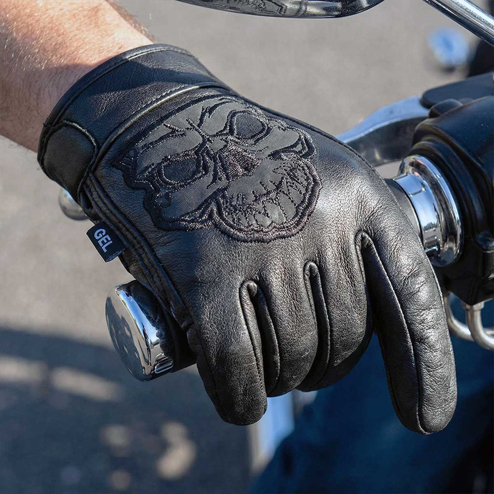Gants réfléchissants BOL/Open Road pour hommes avec crâne