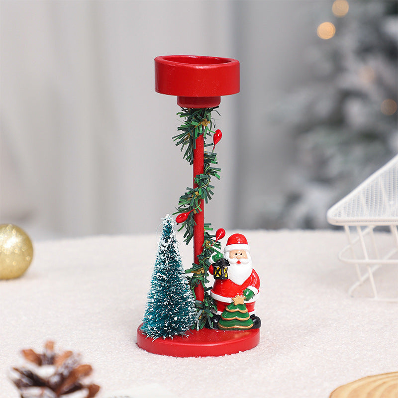 Christmas Decorations Desktop Resin Christmas Tree Elderly Candlestick EX-STOCK Canada