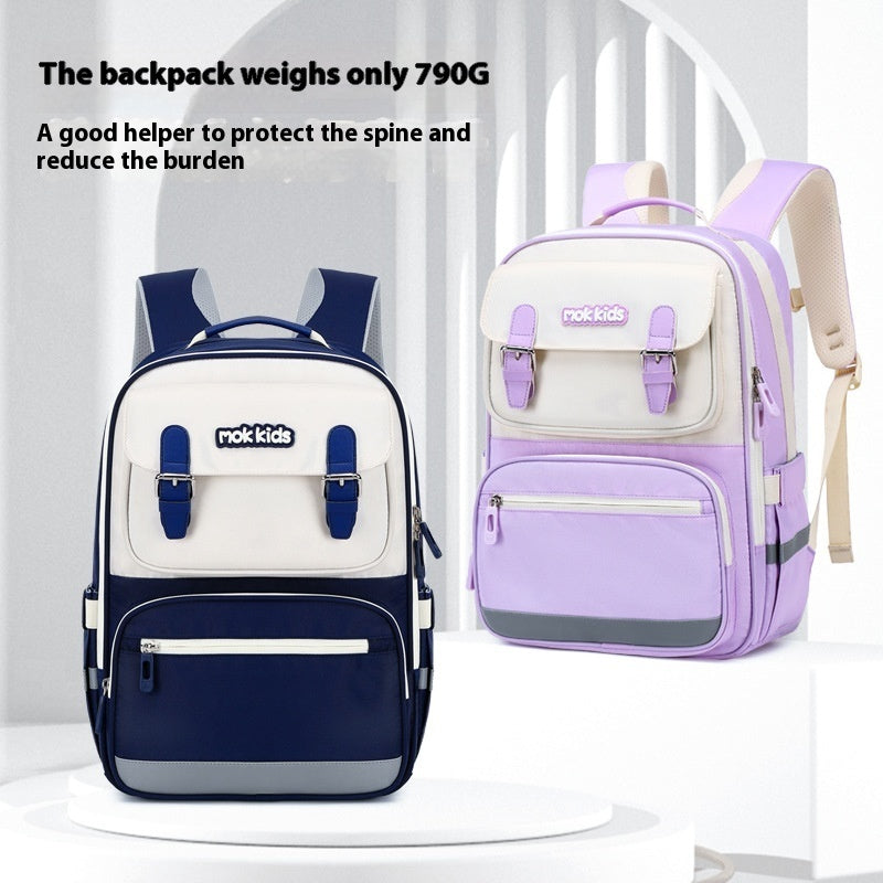 Lightweight Burden Alleviation Large Capacity Student Schoolbag EX-STOCK
