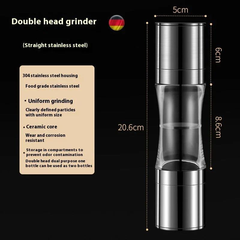 304 Double-headed Stainless Steel Pepper Grinder EX-STOCK Canada
