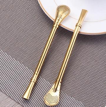 304 Stainless Steel Residue Filter Straws Spoon EX-STOCK Canada