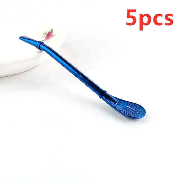 304 Stainless Steel Residue Filter Straws Spoon EX-STOCK Canada