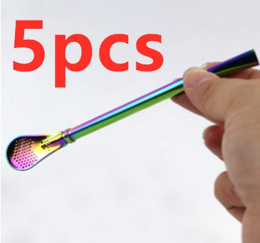 Pailles à filtre à résidus en acier inoxydable 304 avec cuillèreEX-STOCK Canada