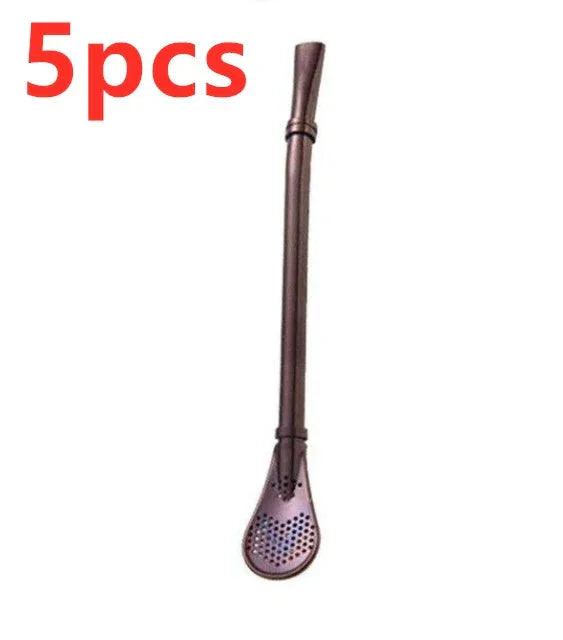 304 Stainless Steel Residue Filter Straws Spoon EX-STOCK Canada
