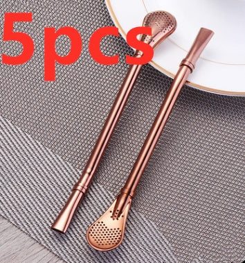 304 Stainless Steel Residue Filter Straws Spoon EX-STOCK Canada