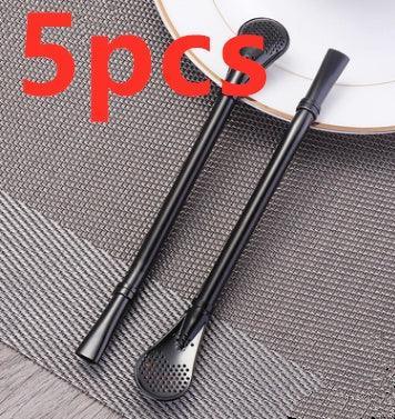304 Stainless Steel Residue Filter Straws Spoon EX-STOCK Canada