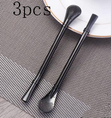 304 Stainless Steel Residue Filter Straws Spoon EX-STOCK Canada