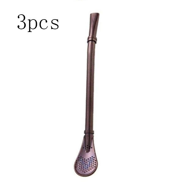 Pailles à filtre à résidus en acier inoxydable 304 avec cuillèreEX-STOCK Canada