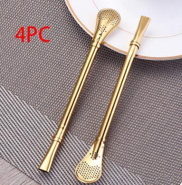 304 Stainless Steel Residue Filter Straws Spoon EX-STOCK Canada