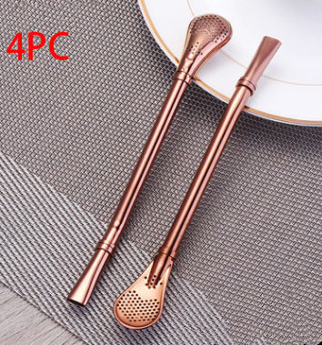 304 Stainless Steel Residue Filter Straws Spoon EX-STOCK Canada