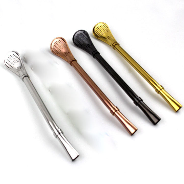 304 Stainless Steel Residue Filter Straws Spoon EX-STOCK Canada