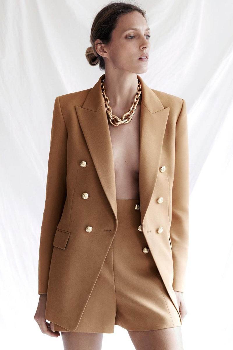 Simple Style Buttoned Casual Blazer Jacket Women - EX-STOCK Canada