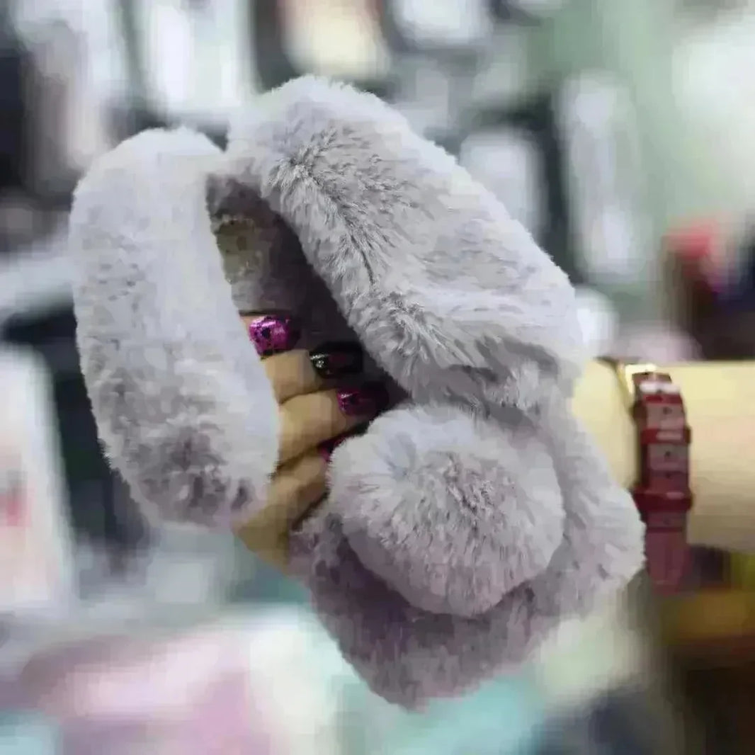Cute Creative Rabbit Plush warm phone case women - EX-STOCK CANADA