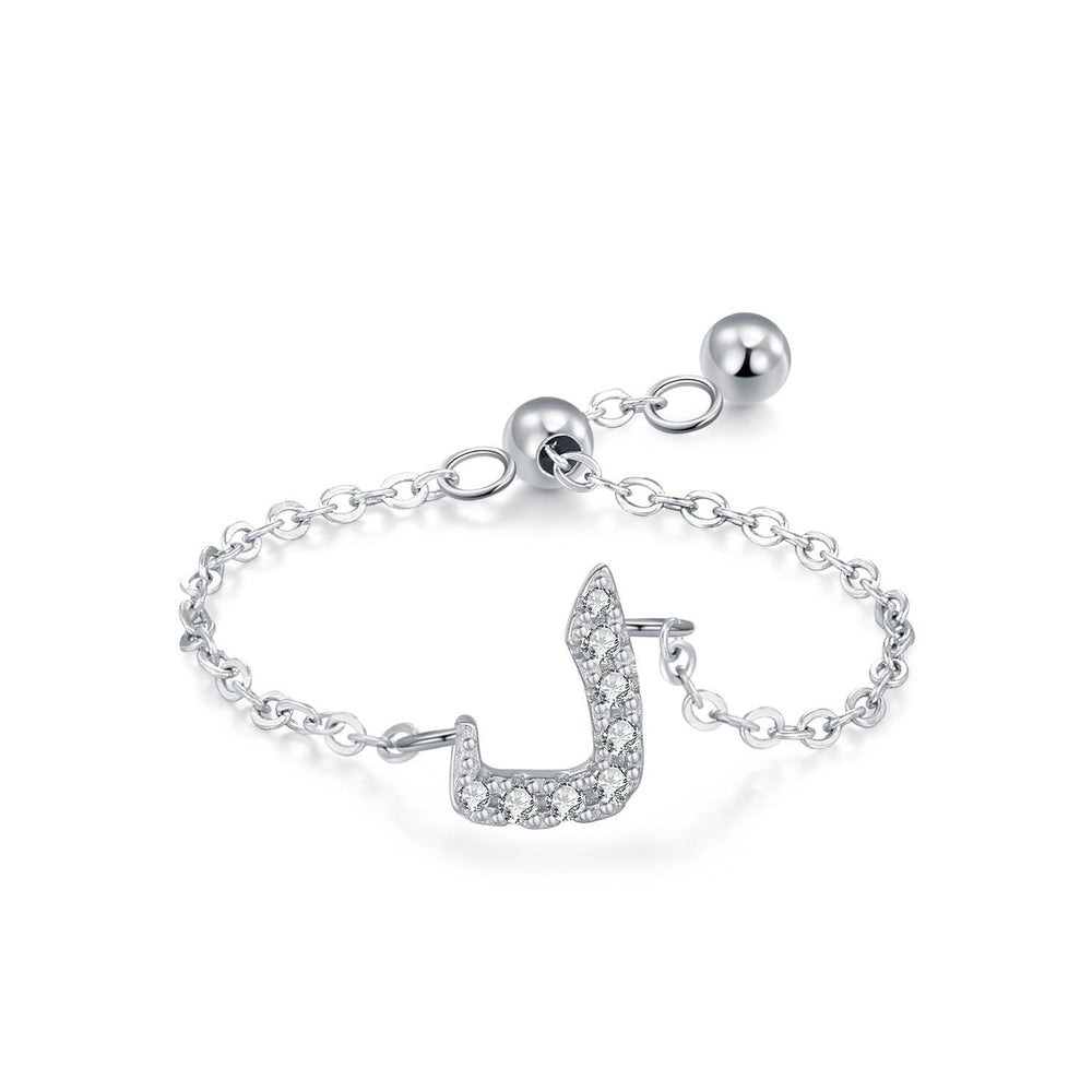 S925 Sterling Silver Niche Style Arabic Letters Pull-out Chain All-match Stackable EX-STOCK Canada