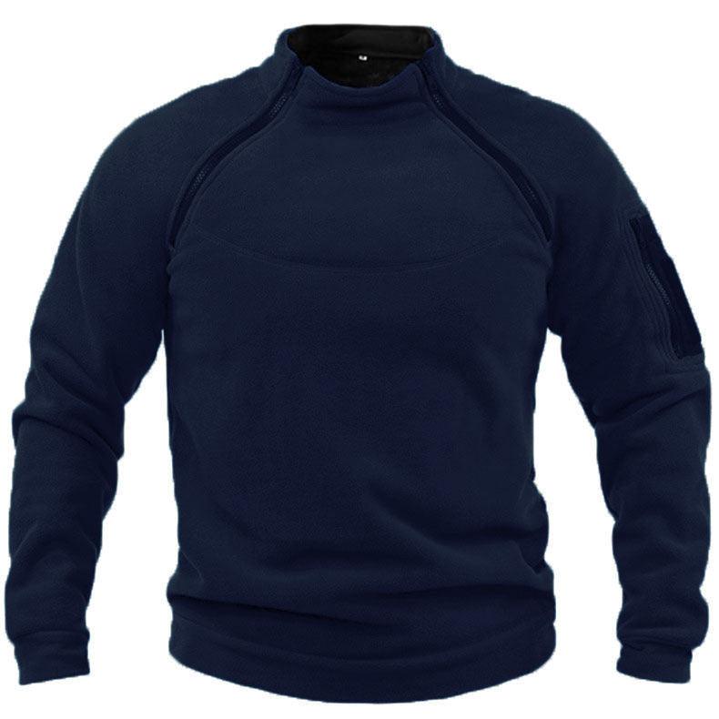 Pull pour hommes à col montant, chaud et ample, vêtement de couleur unieEX-STOCK Canada