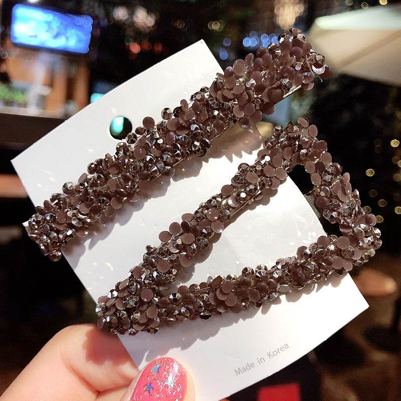 Elegant Rhinestone Flower Bling Hair Clip - EX-STOCK Canada