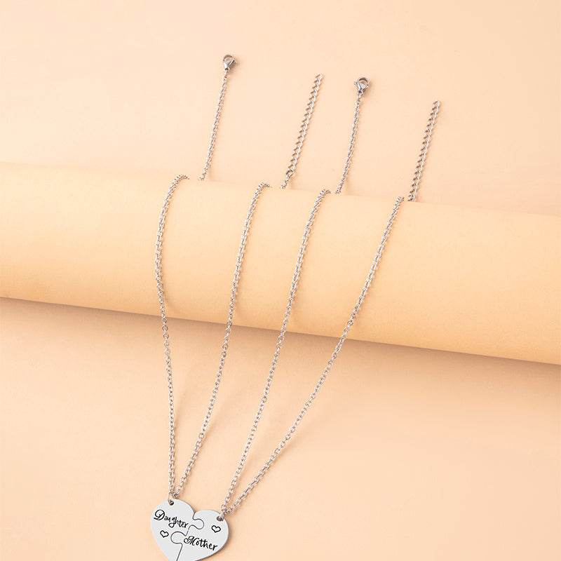 2 PCS mother Daughter Necklace gift idea Puzzle Necklace - EX-STOCK Canada
