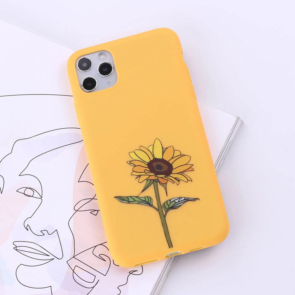 Floral Printed Liquid Silicone mobile phone case Unisex - EX-STOCK Canada
